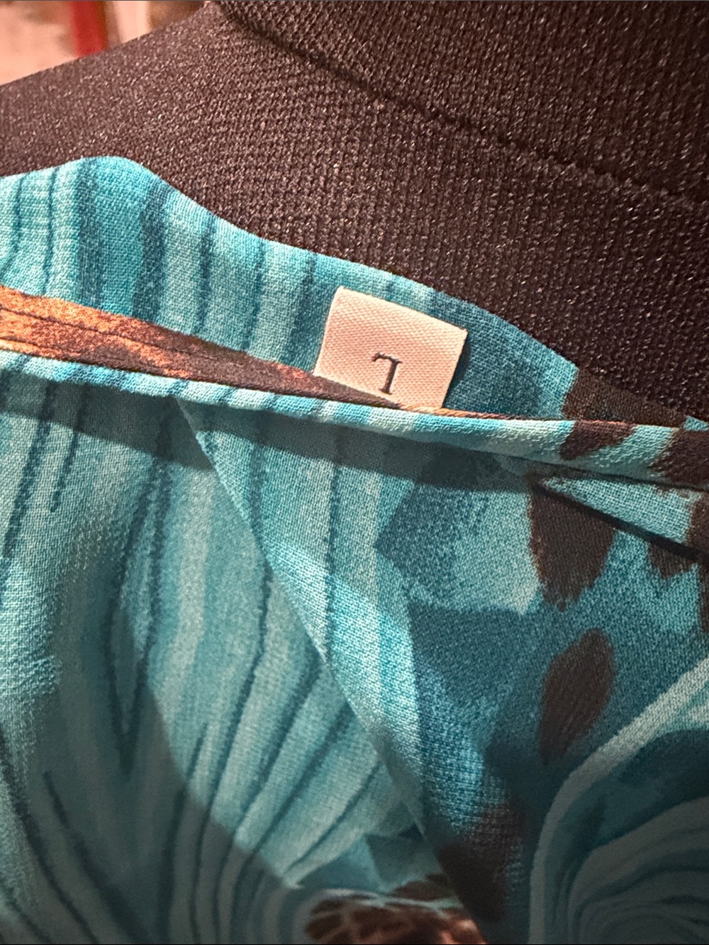Turquoise Leopard Print V-Neck Maxi Dress with Belt - Picture 4 of 4